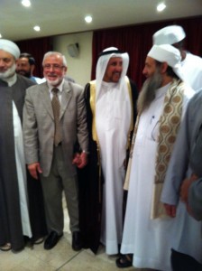 Hand in hand kameraden. Ahmed al-Rawi en dr. Mutlaq tijdens een congres in Koeweit.