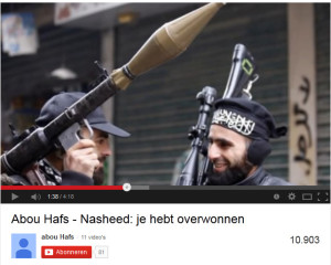 Januari 2014. "Abou Hafs" plaatst een jihadistische nasheed op zijn eigen YouTube-kanaal.